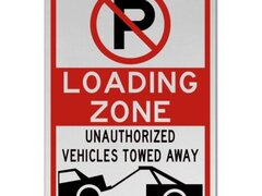 No Parking Loading Zone Sign